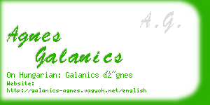 agnes galanics business card